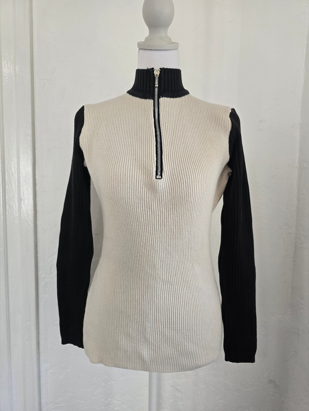 Vintage Von Saken Ribbed Half-Zip Sweater